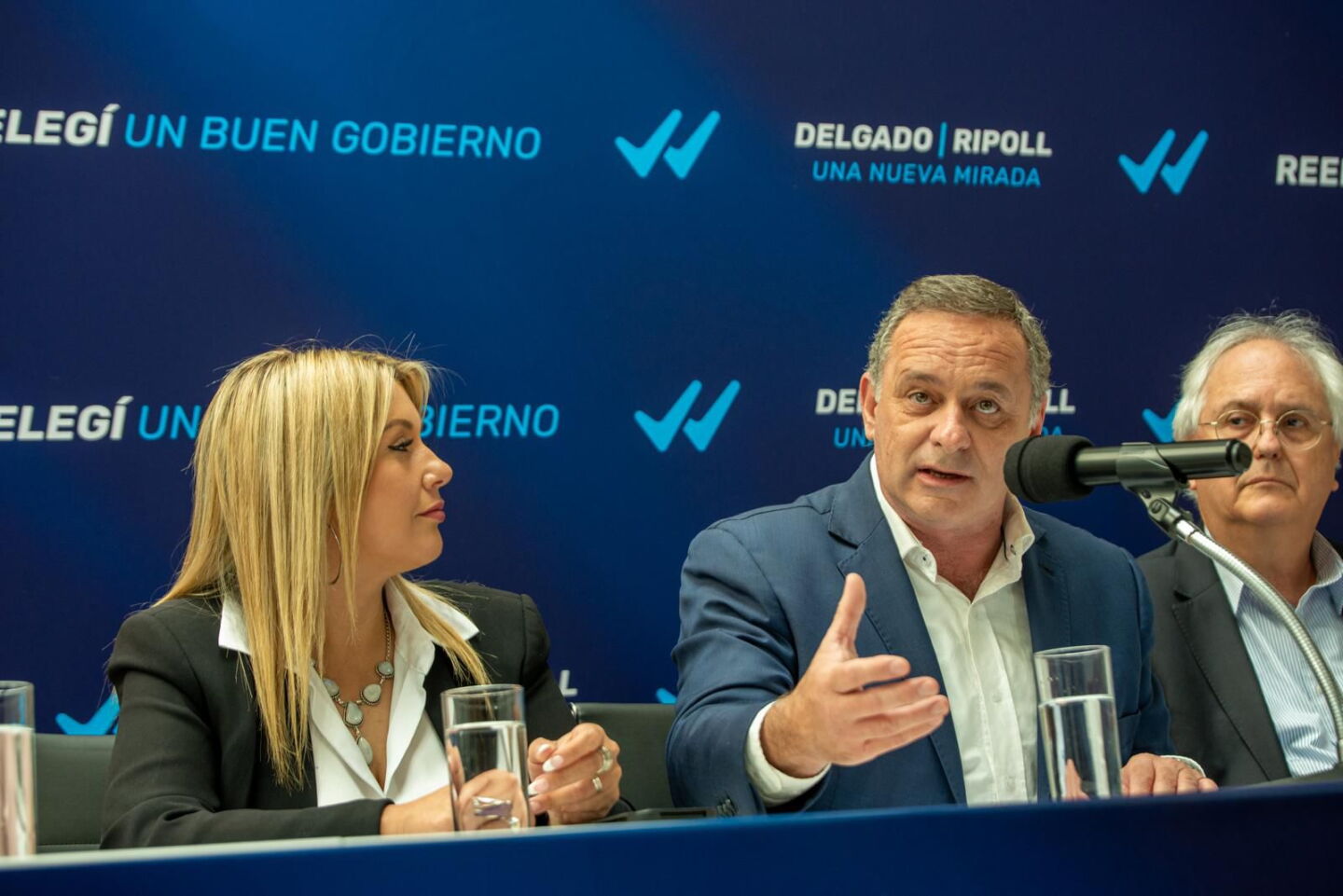 Álvaro Delgado, Valeria Ripoll y Rodolfo Saldain