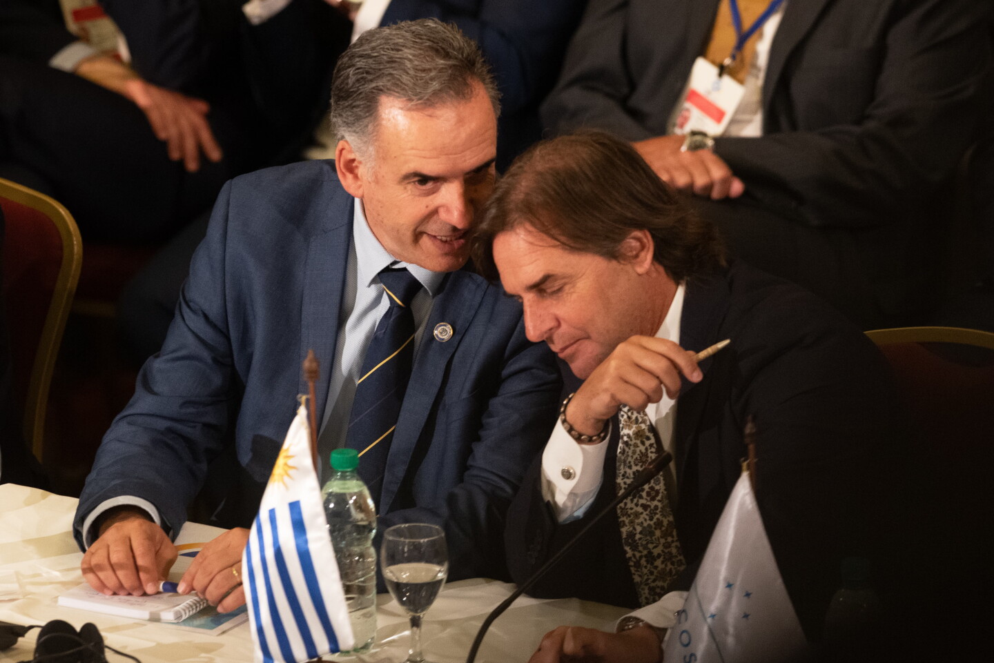 Orsi y Lacalle durante la cumbre del Mercosur.