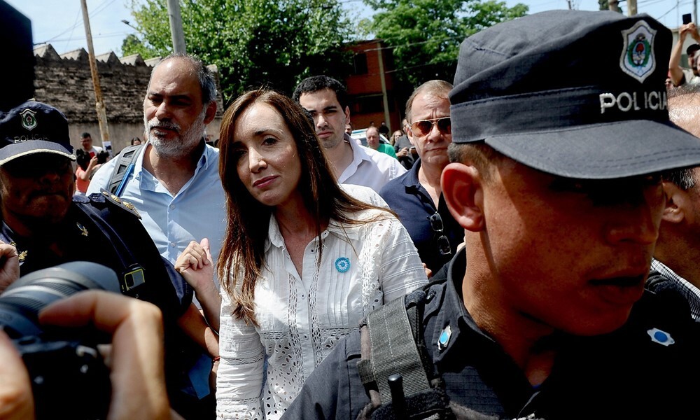 Victoria Villarruel, candidata a vicepresidenta por La Libertad Avanza, tras votar en el balotaje. Foto: AFP