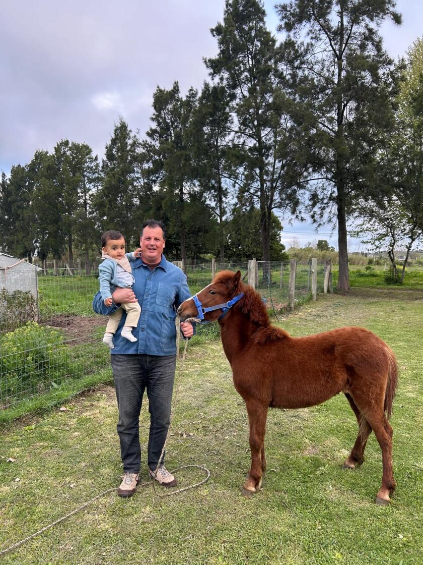 Luis Avero en el campo.