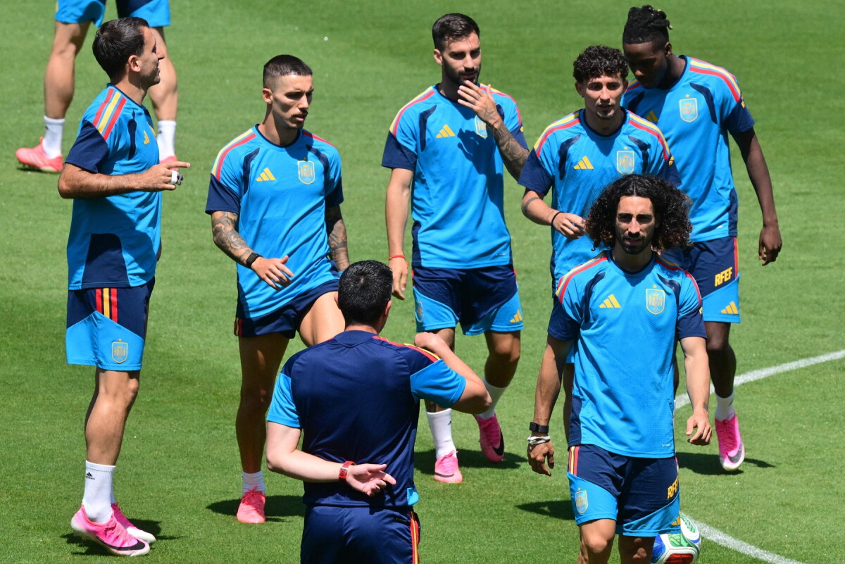 Entrenamiento de la selección española.