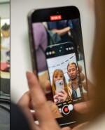 Smartphones de Huawei y Apple lanzados recientemente al mercado.