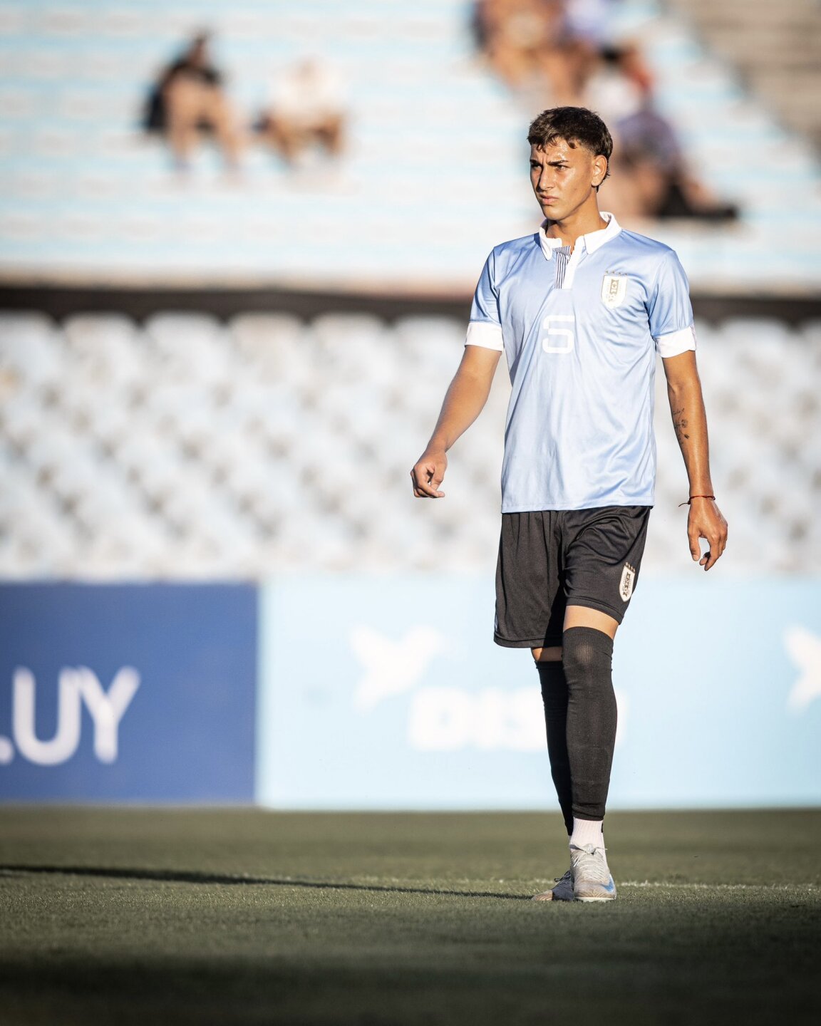 Juan Rodríguez con la selección Sub 20 de Uruguay.