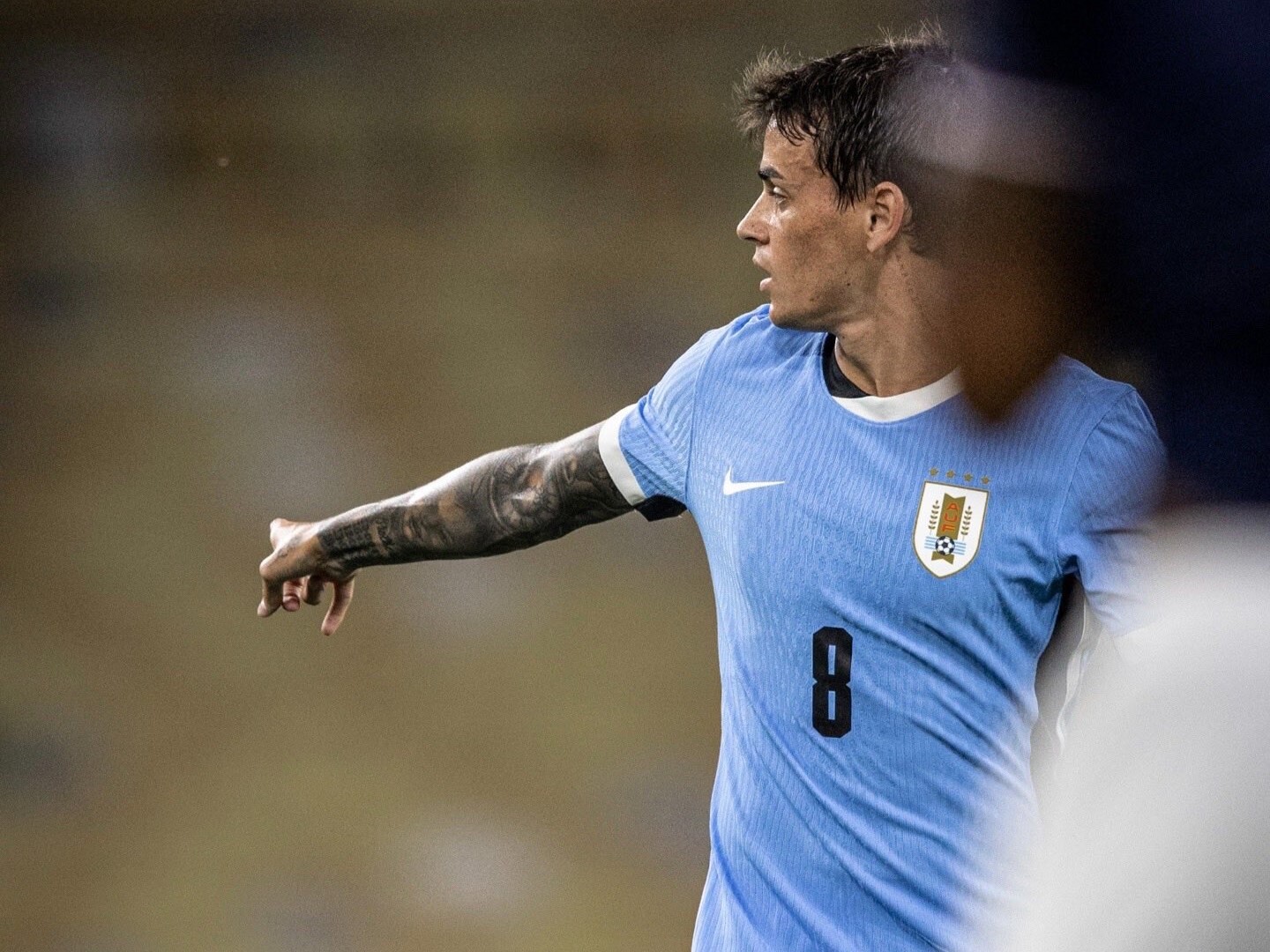 Nicolás Fonseca con la selección de Uruguay contra República Dominicana
