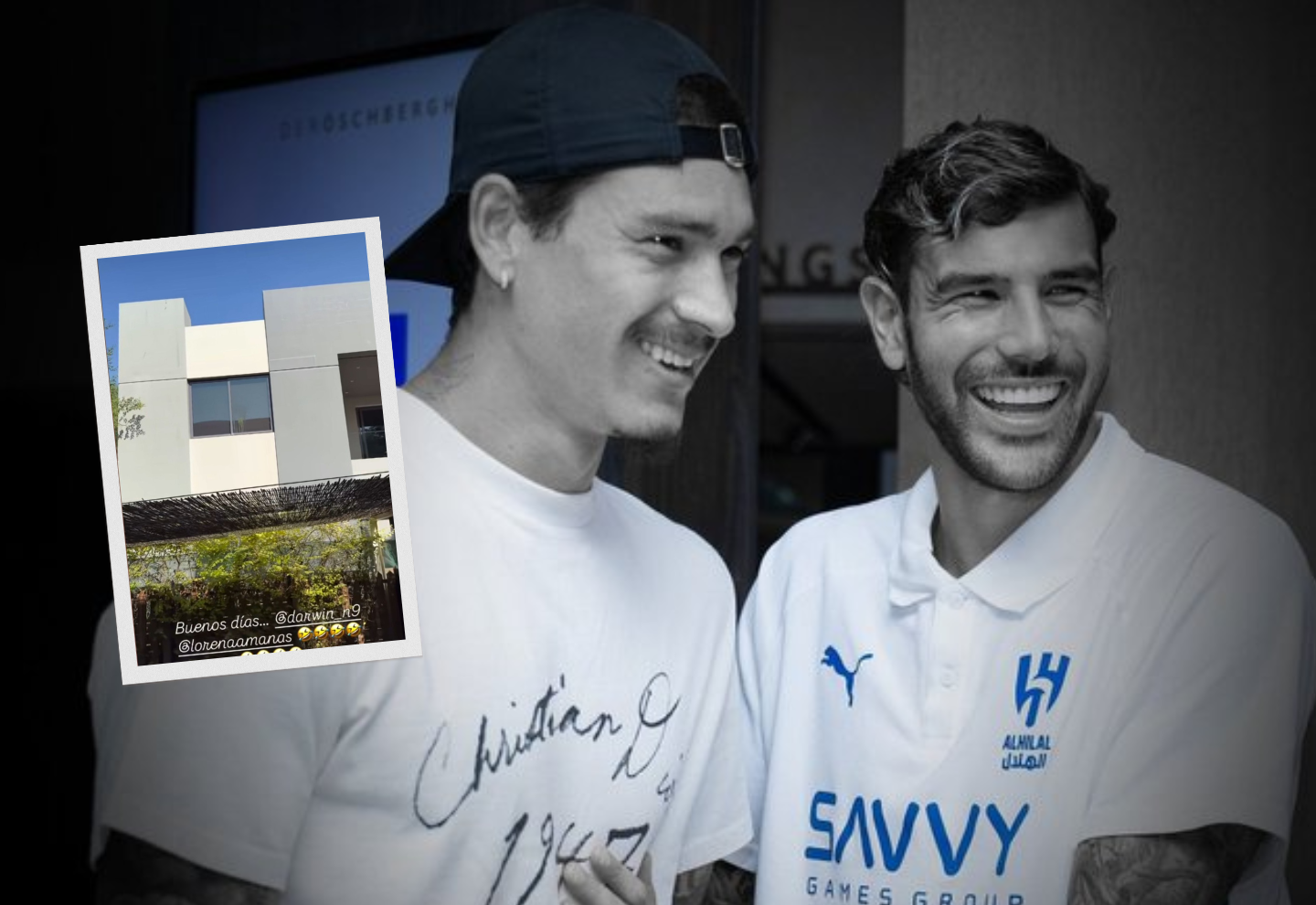 Darwin Núñez y su familia amanecieron con la picardía de Theo Hernández.