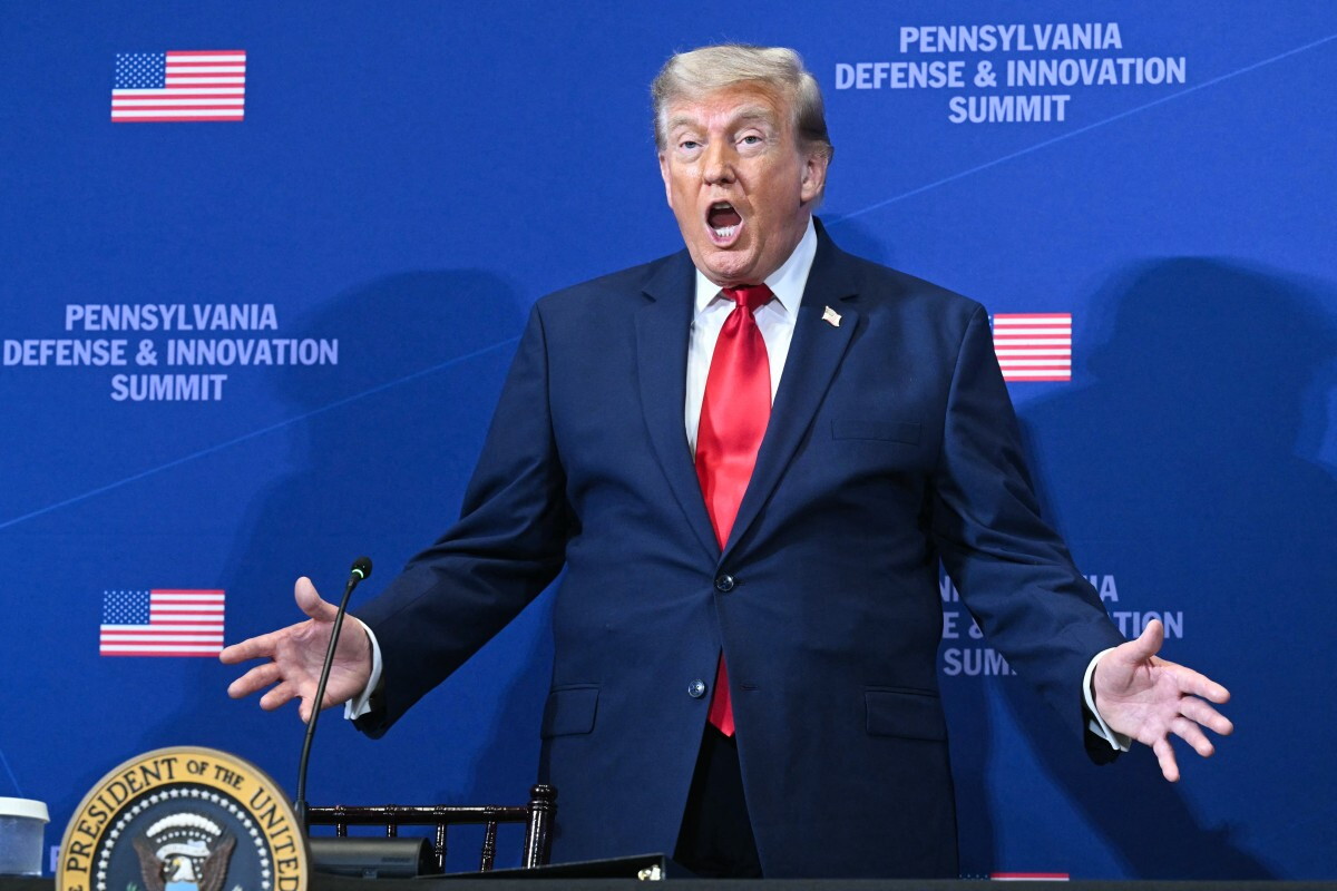 El presidente estadounidense, Donald Trump, en Pennsylvania el 15 de julio de 2026.