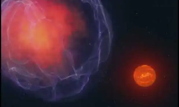 Binary Star System Supernova Explosion
