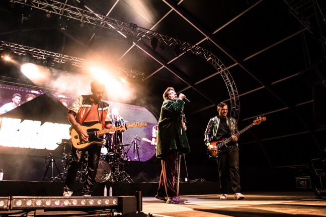 Chano Charpentier durante el show de Tan Biónica celebrado en el Open Park de Punta del Este