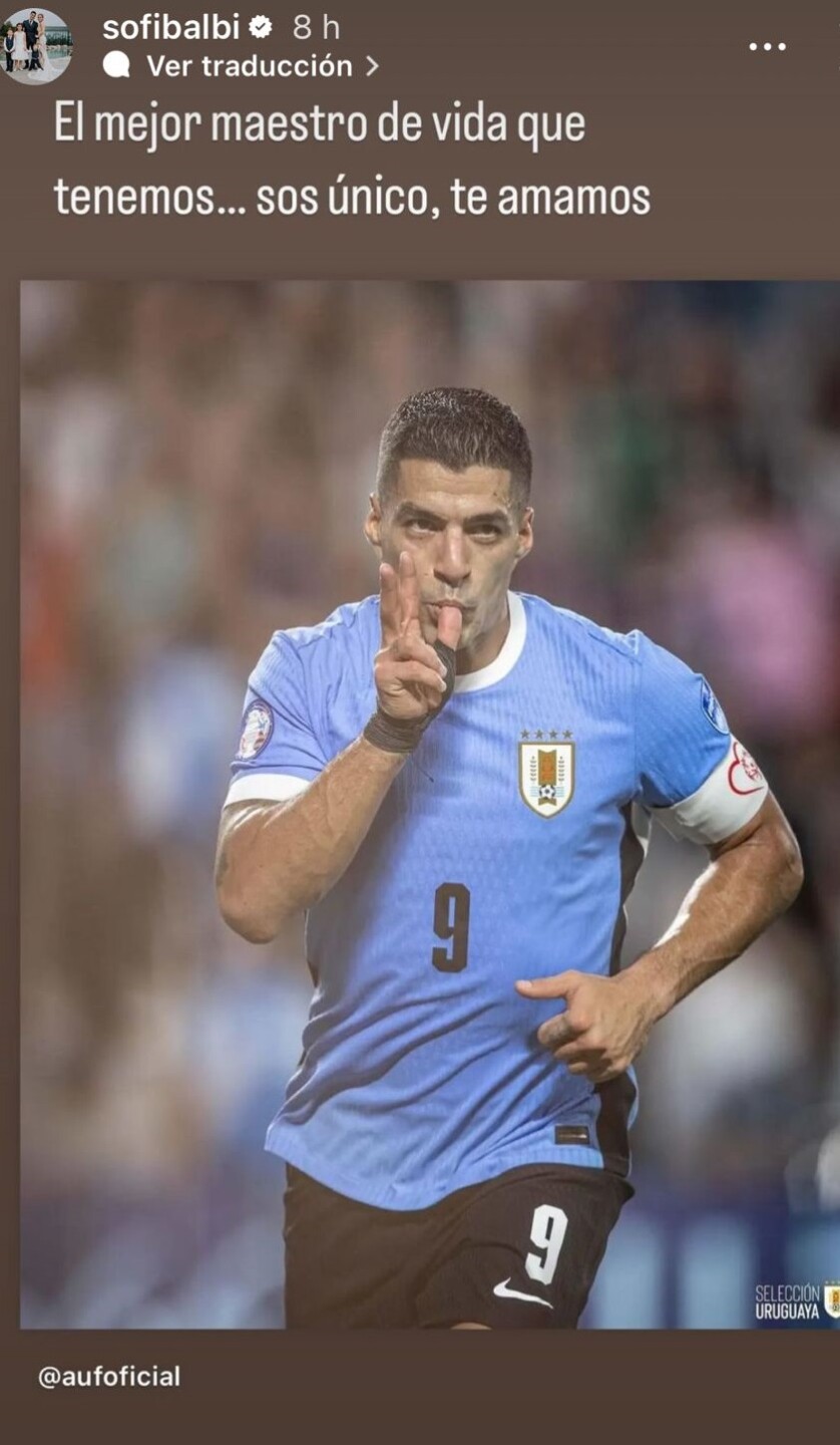 El mensaje de Sofía Balbi a Luis Suárez tras el tercer puesto en la Copa América.