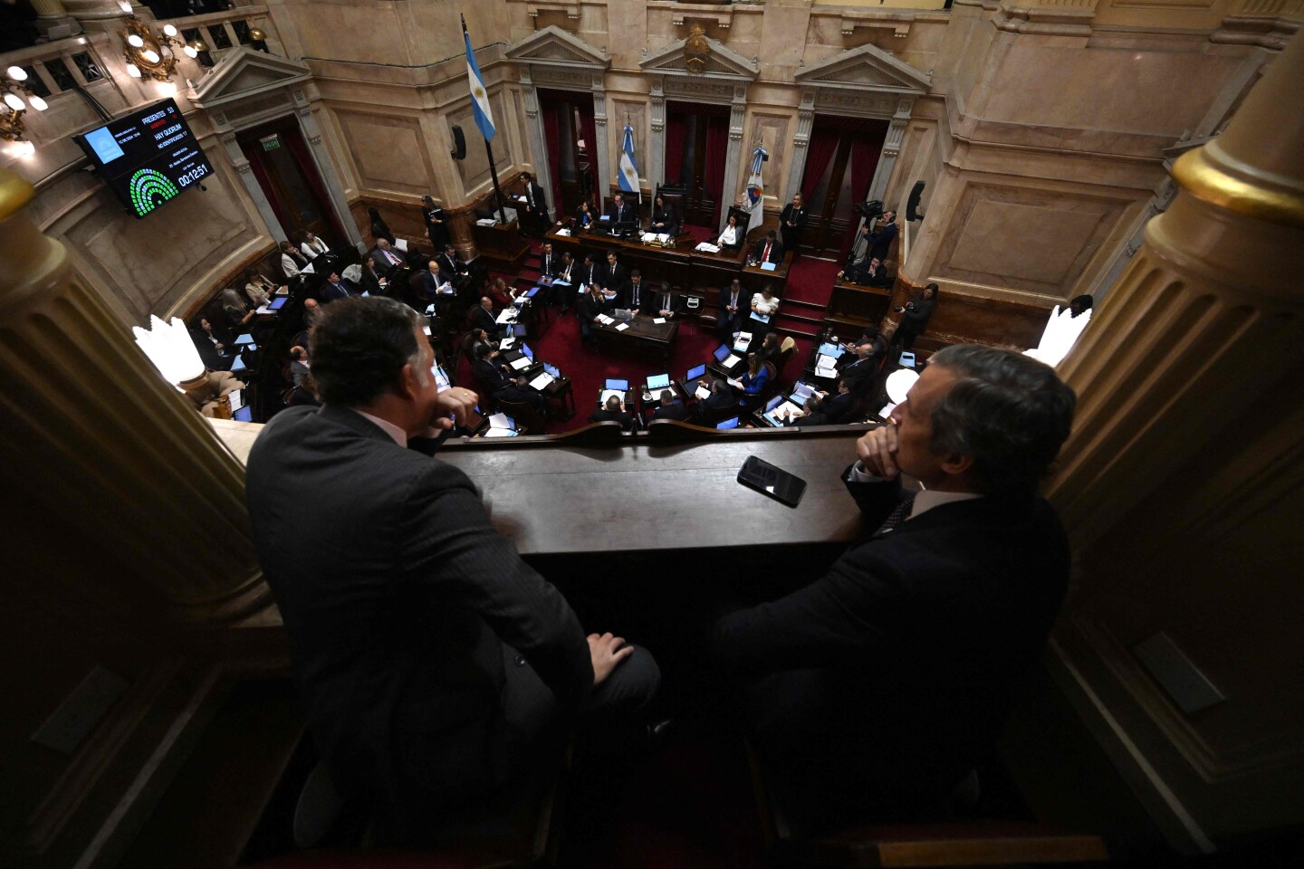 Sesión del Congreso de Argentina donde se trató la Ley de Bases.