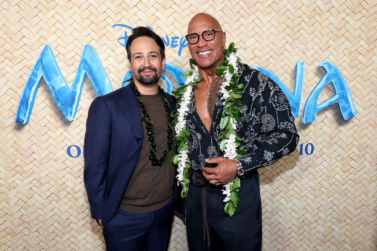 Lin Manuel-Miranda y Dwayne Johnson.
