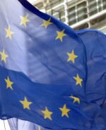 Bandera de Union Europea - Sede de Comision Europea