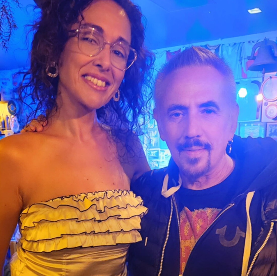 Valeria Lima y Alejandro Lerner en el bar Fun Fun.
