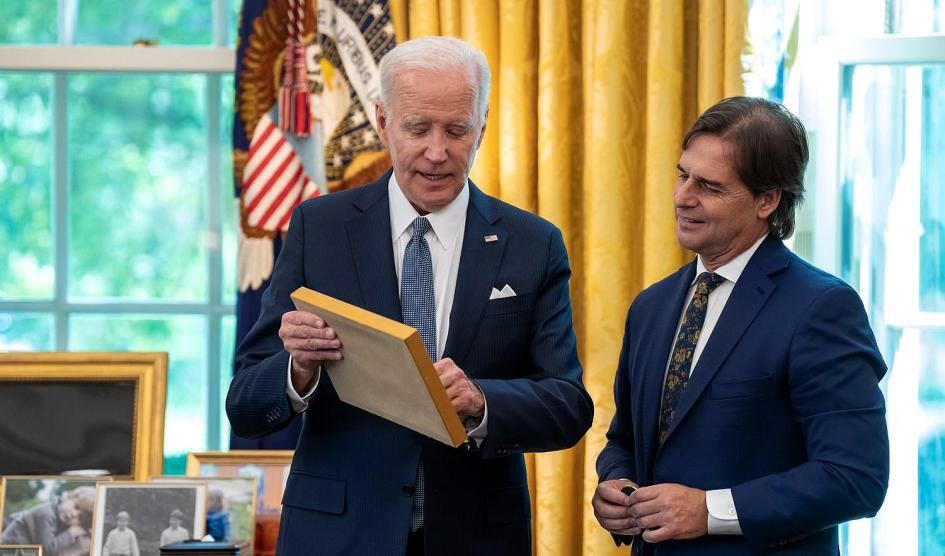 Lacalle Pou y Joe Biden