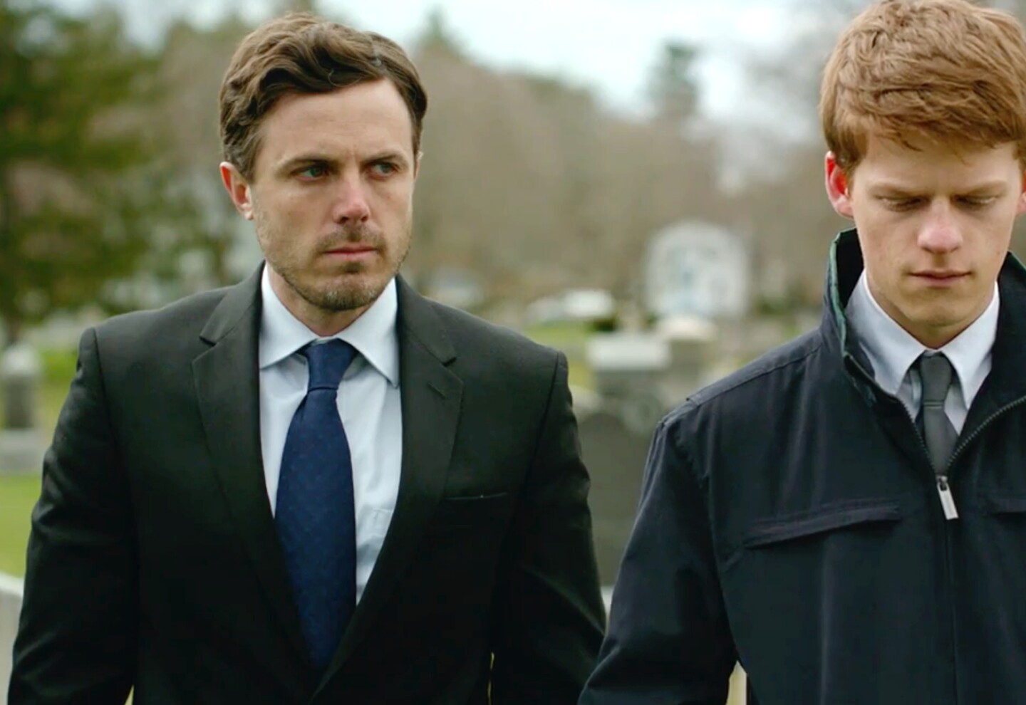 Los actores Casey Affleck y Lucas Hedges en
