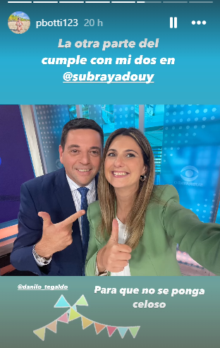 El saludo de Danilo Tegaldo a Paola Botti.