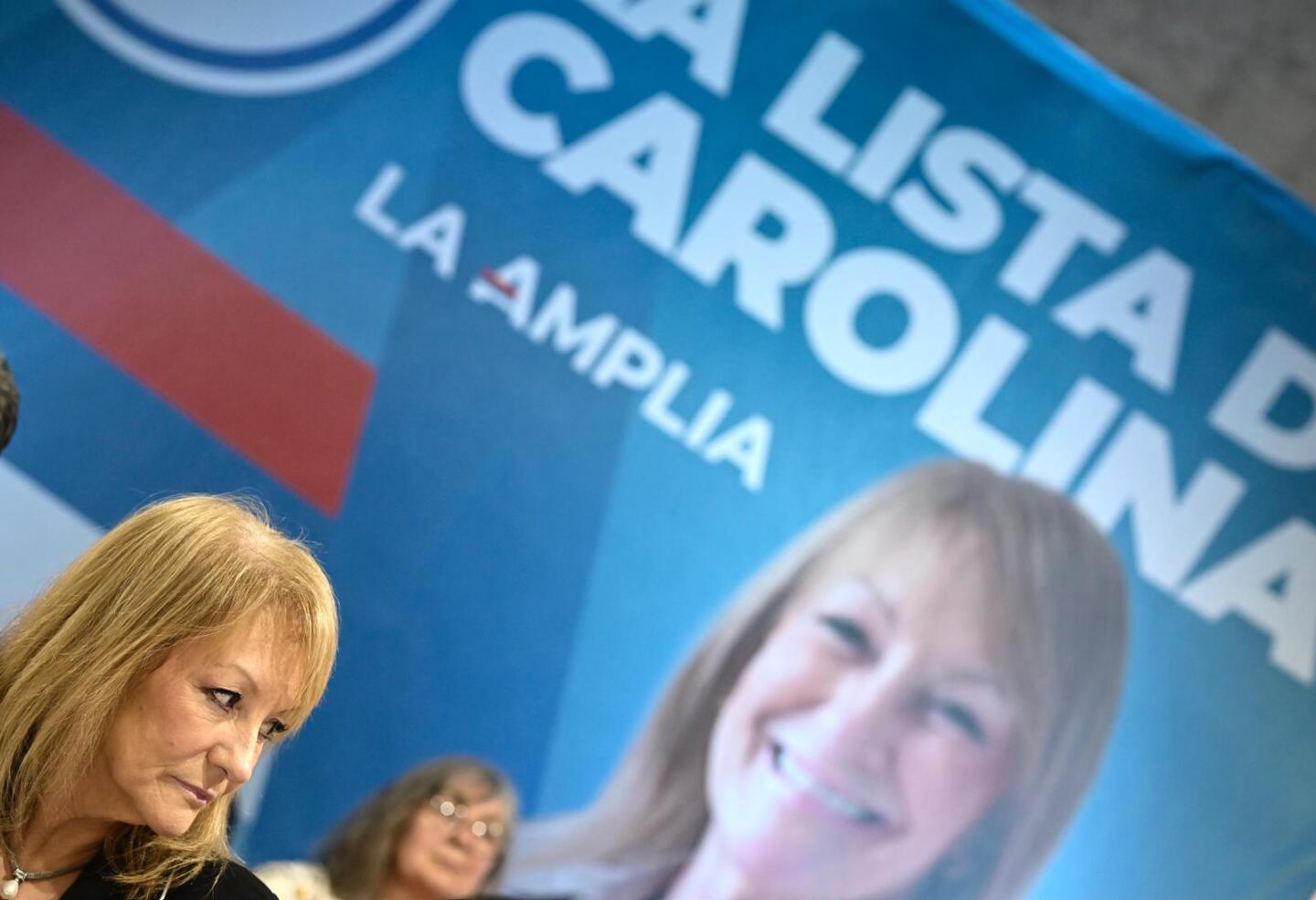 Carolina Cosse durante el lanzamiento de la lista de La Amplia.