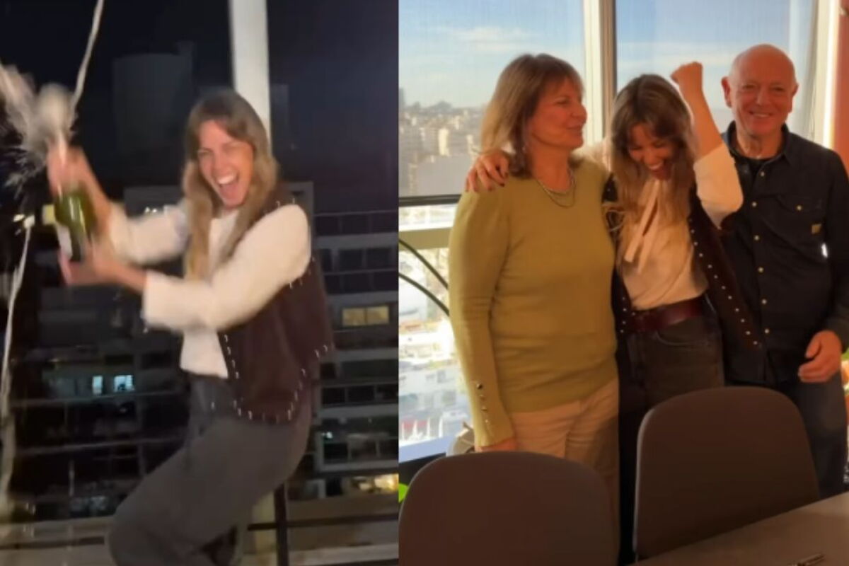 El festejo de Camila Rajchmann tras cumplir el sueño de la casa propia.