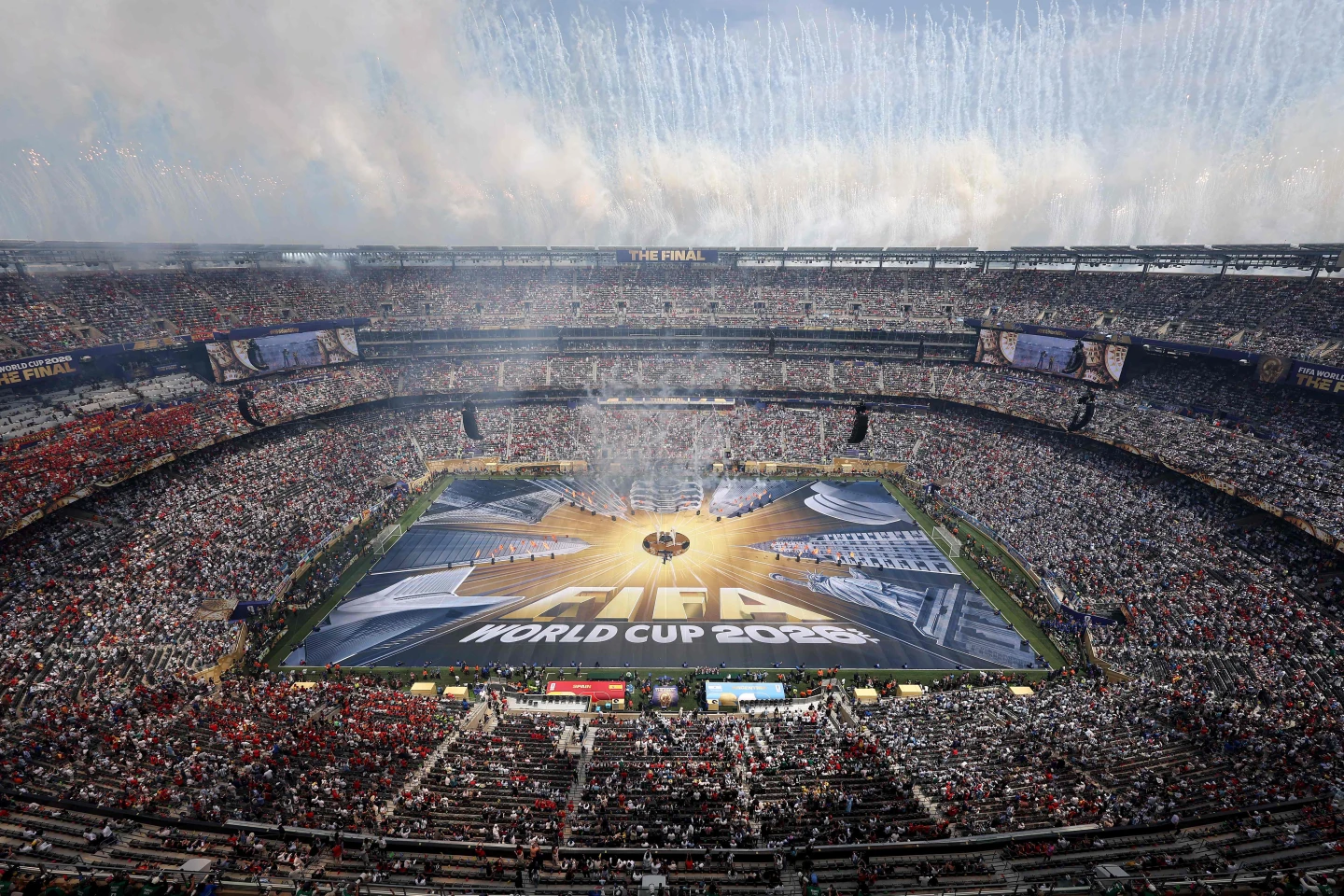 Vista general del MetLife Stadium en al final entre España y Argentina.