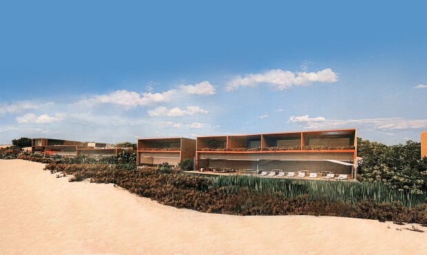 Boceto del hotel que se pretende construir en José Ignacio. Foto: El País.