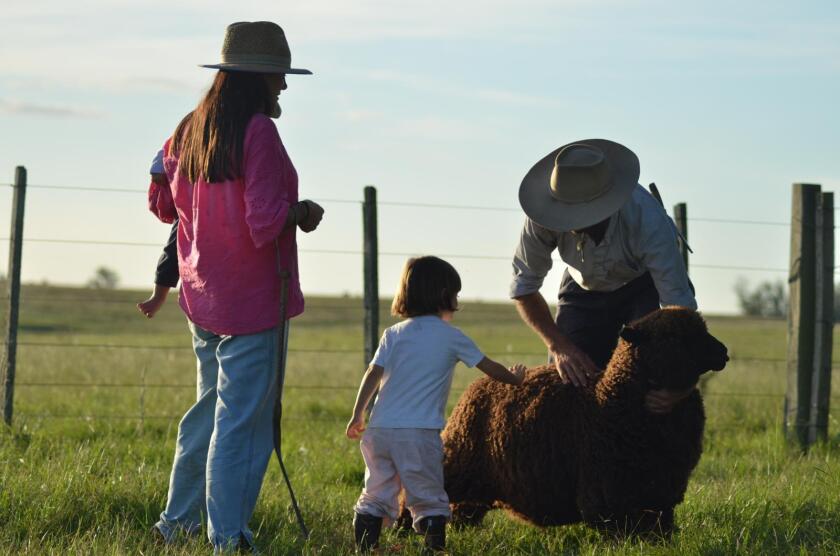 Josefina García Pintos y su familia.