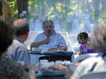 José Mujica en la residencia de Suárez