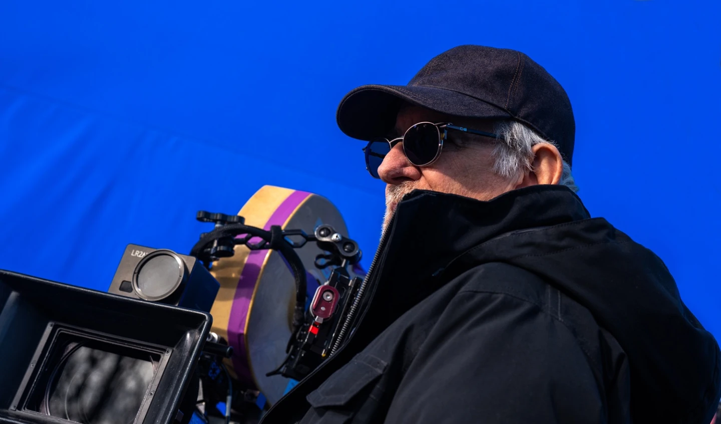 Steven Spielberg en el set de