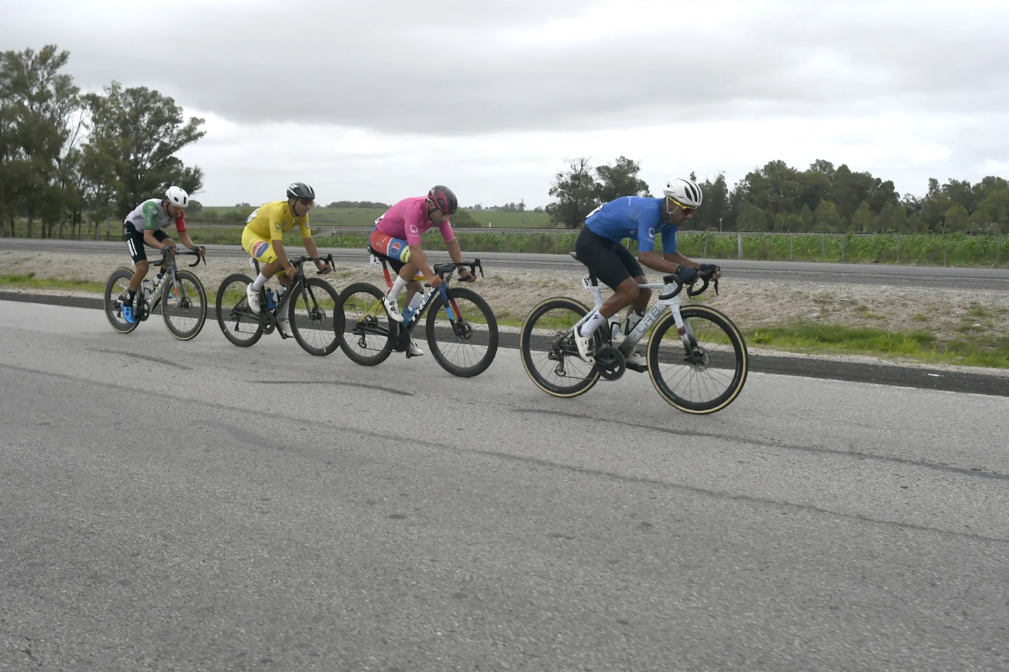 Lucas Gaday, Pablo Bonilla, Leonel Rodríguez y Nacho Maldonado en la Vuelta Ciclista 2026
