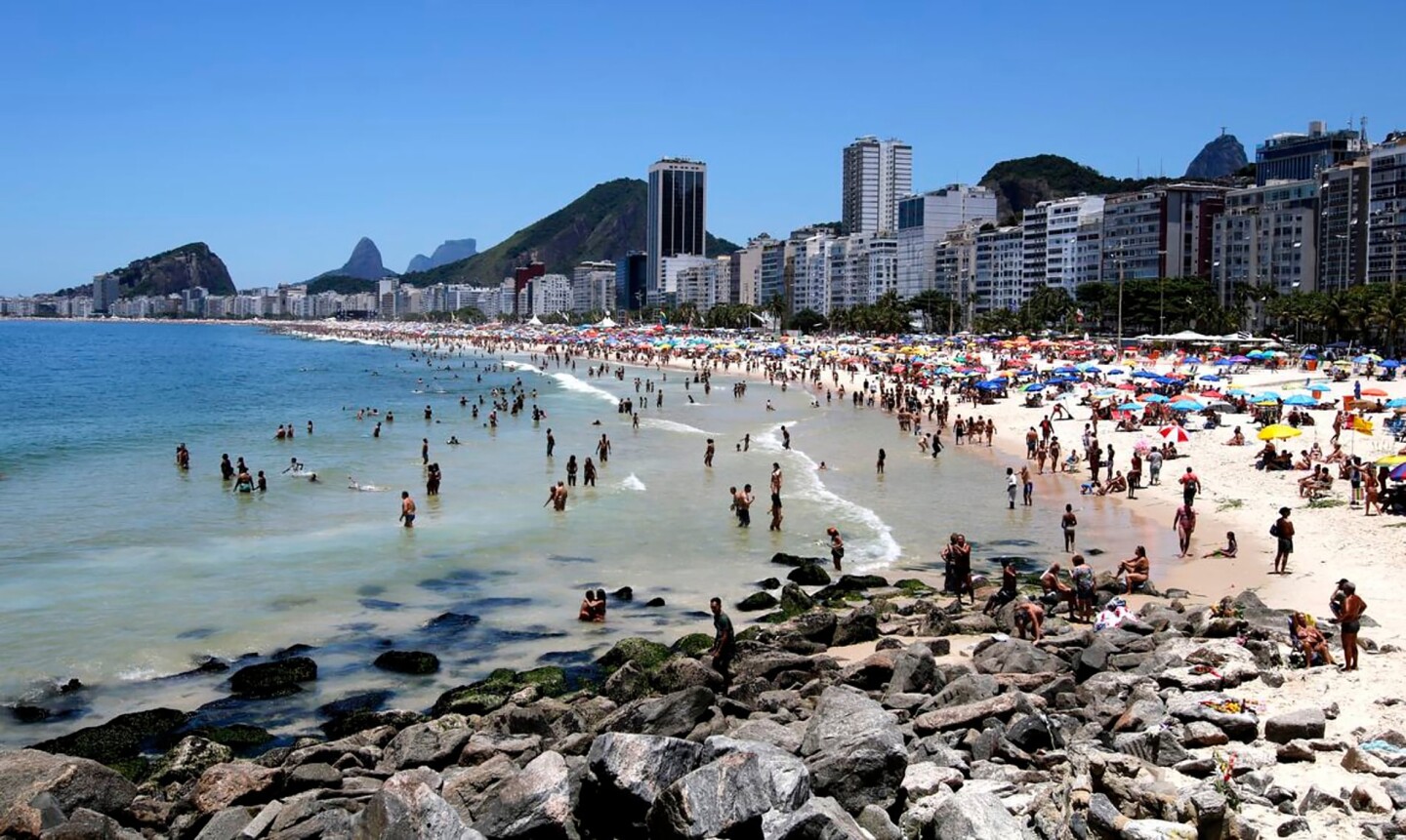 Playa de Copacabana, en Rio de Janeiro.