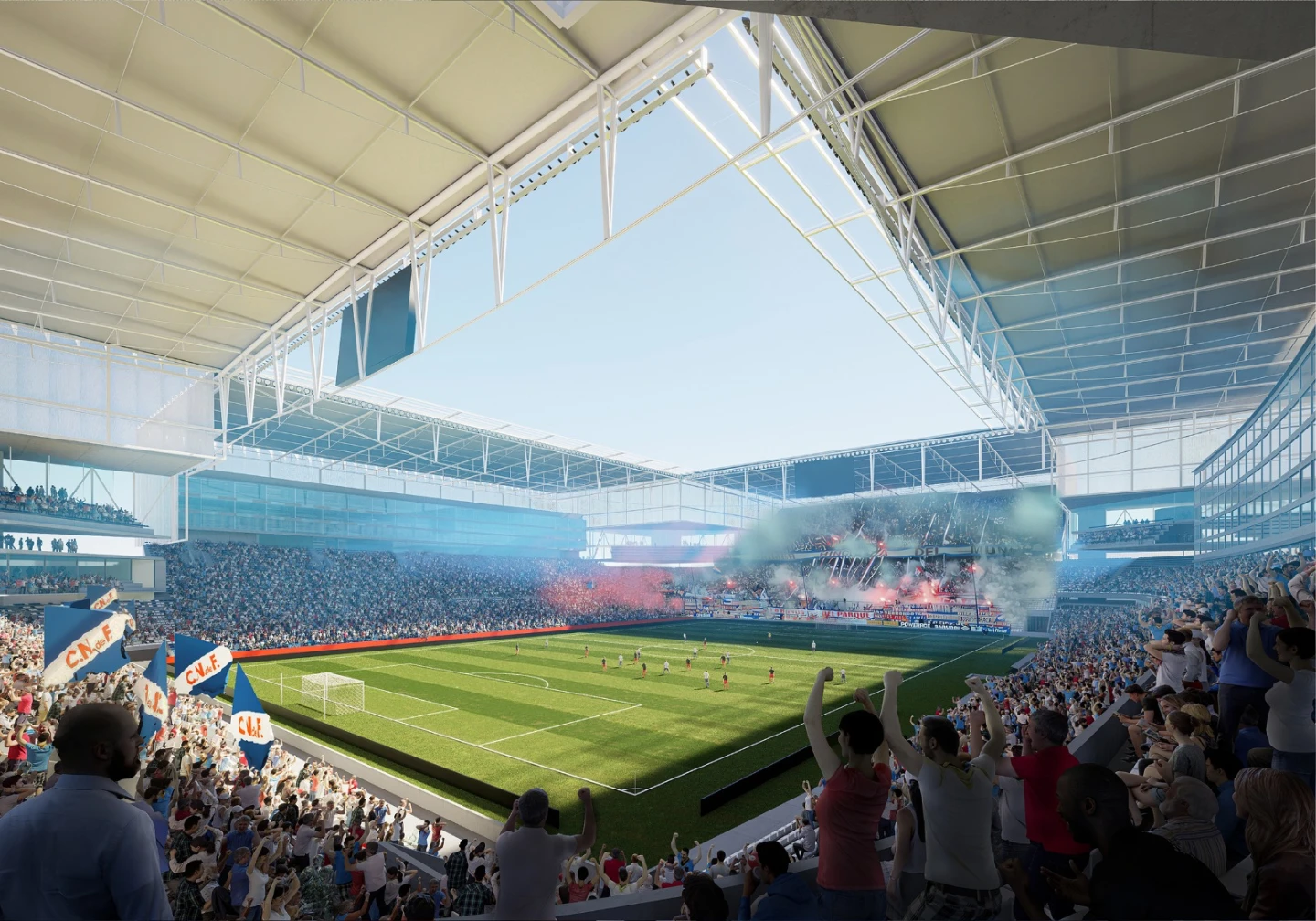 Render del masterplan del Gran Parque Central.