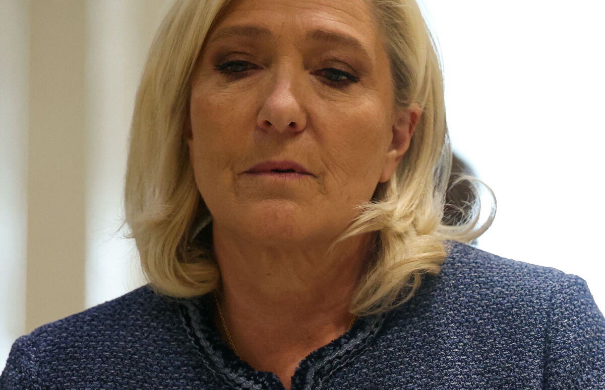 Marine Le Pen, presidenta del grupo parlamentario del partido Agrupación Nacional (RN).