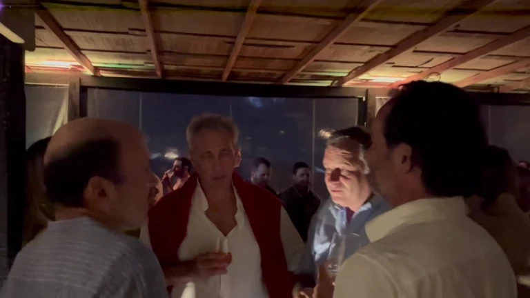 El encuentro de Álvaro Delgado e Ignacio Álvarez en Punta del Este