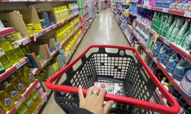 Compras en el supermercado.