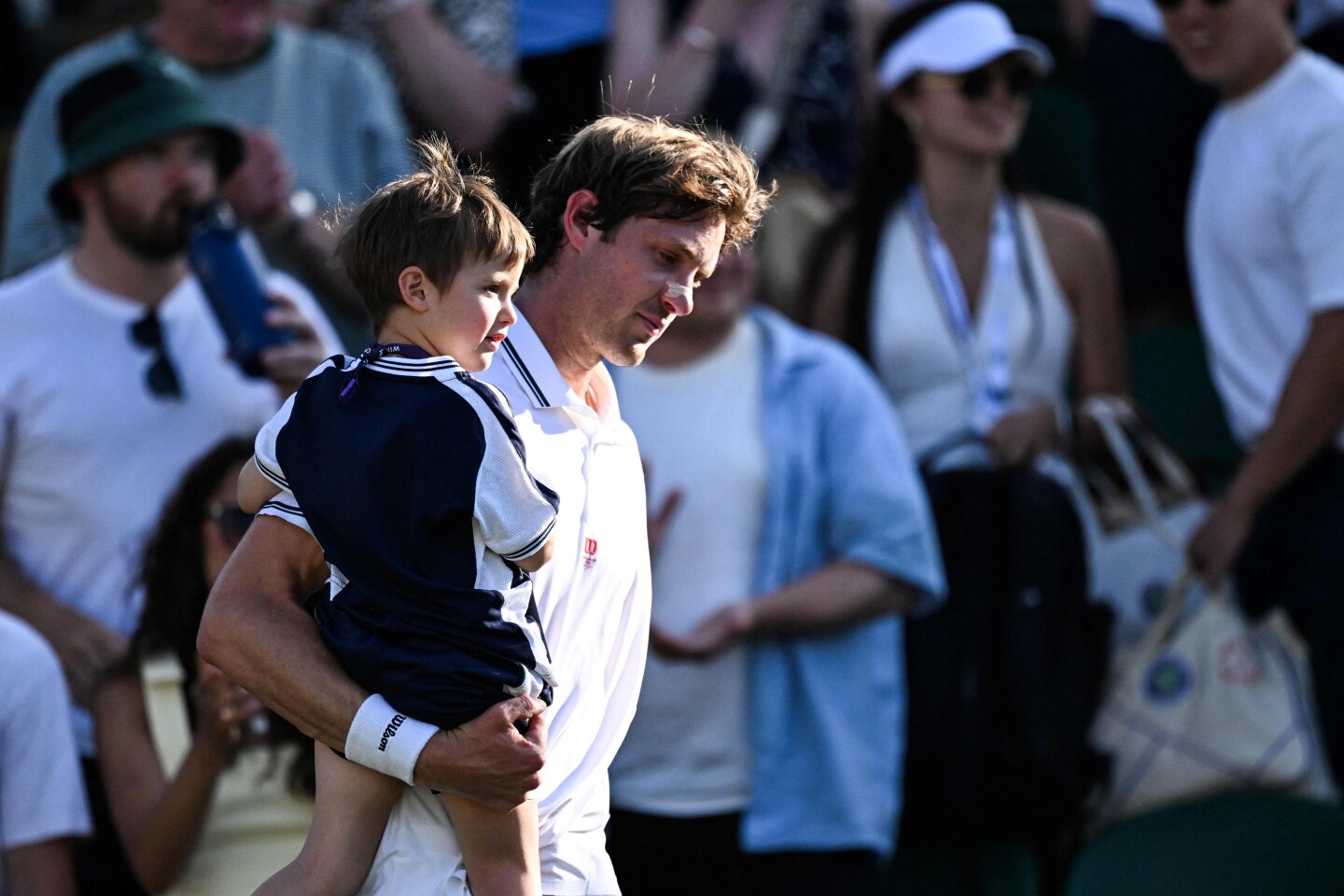 Nicolás Jarry, tenista chileno, en Wimbledon.