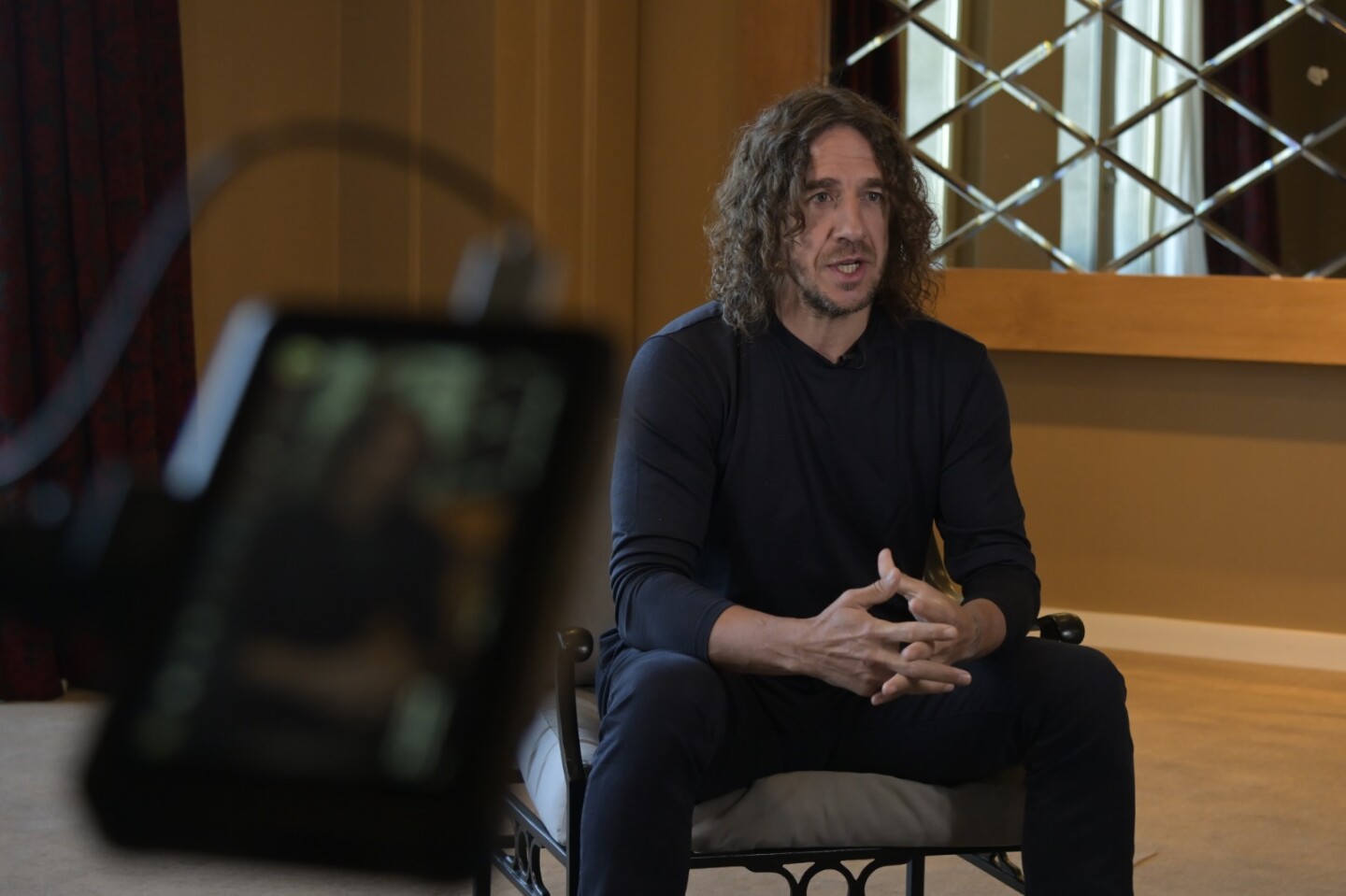 Carles Puyol, exjugador del Barcelona, en entrevista con Ovación en Montevideo.