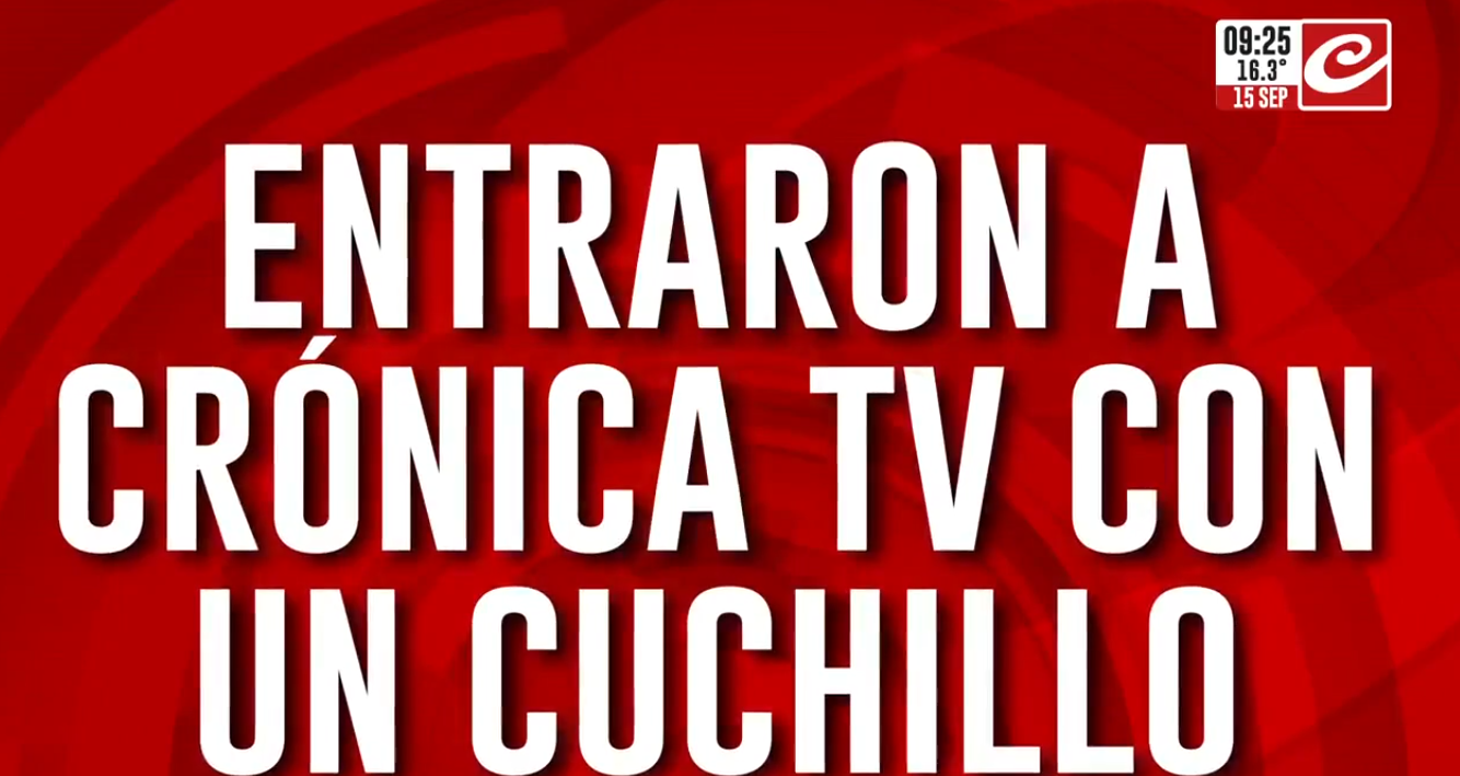 Placa de Crónica TV.
