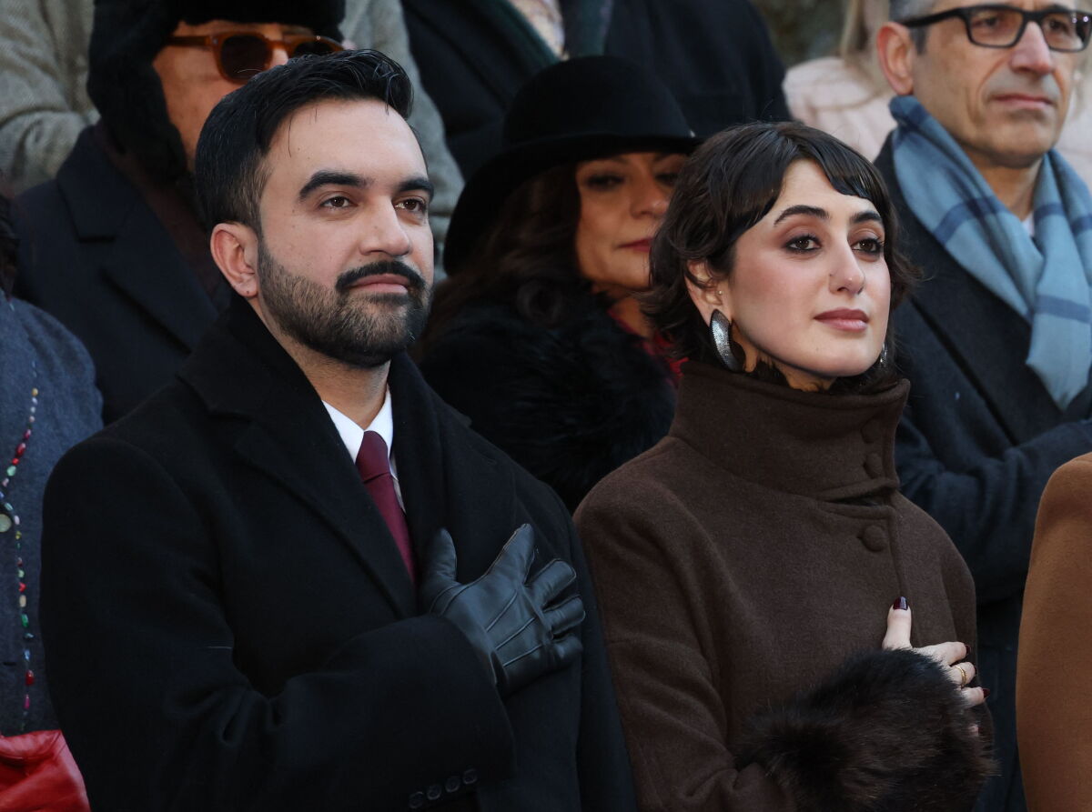 Zohran Mamdani y su esposa Rama Duwaji.