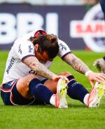 Federico Santander lesionado en el clásico