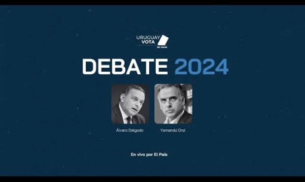 Debate presidencial entre Álvaro Delgado y Yamandú Orsi