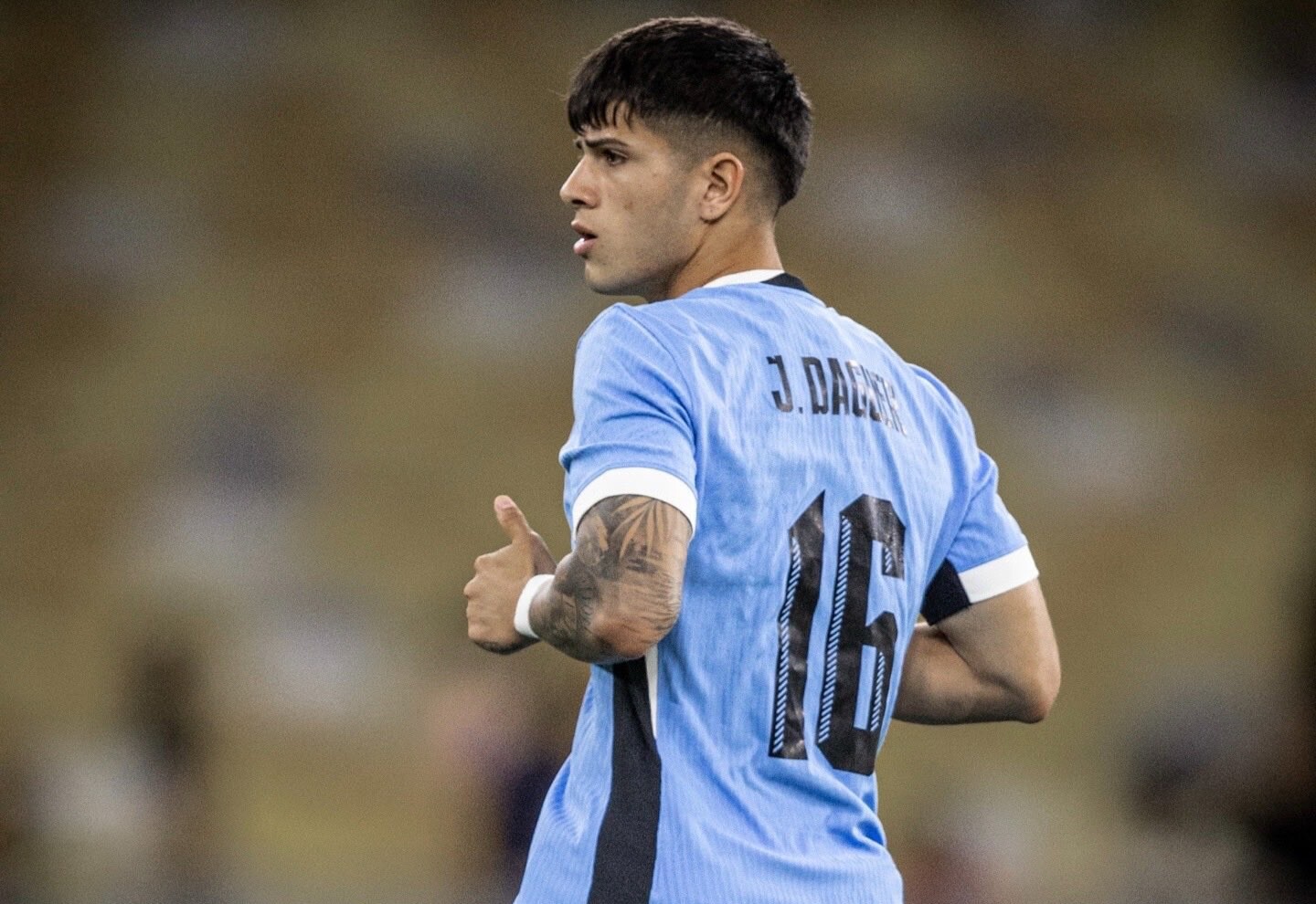El juvenil de Peñarol, Julio Daguer, en su debut absoluto con la selección de Uruguay