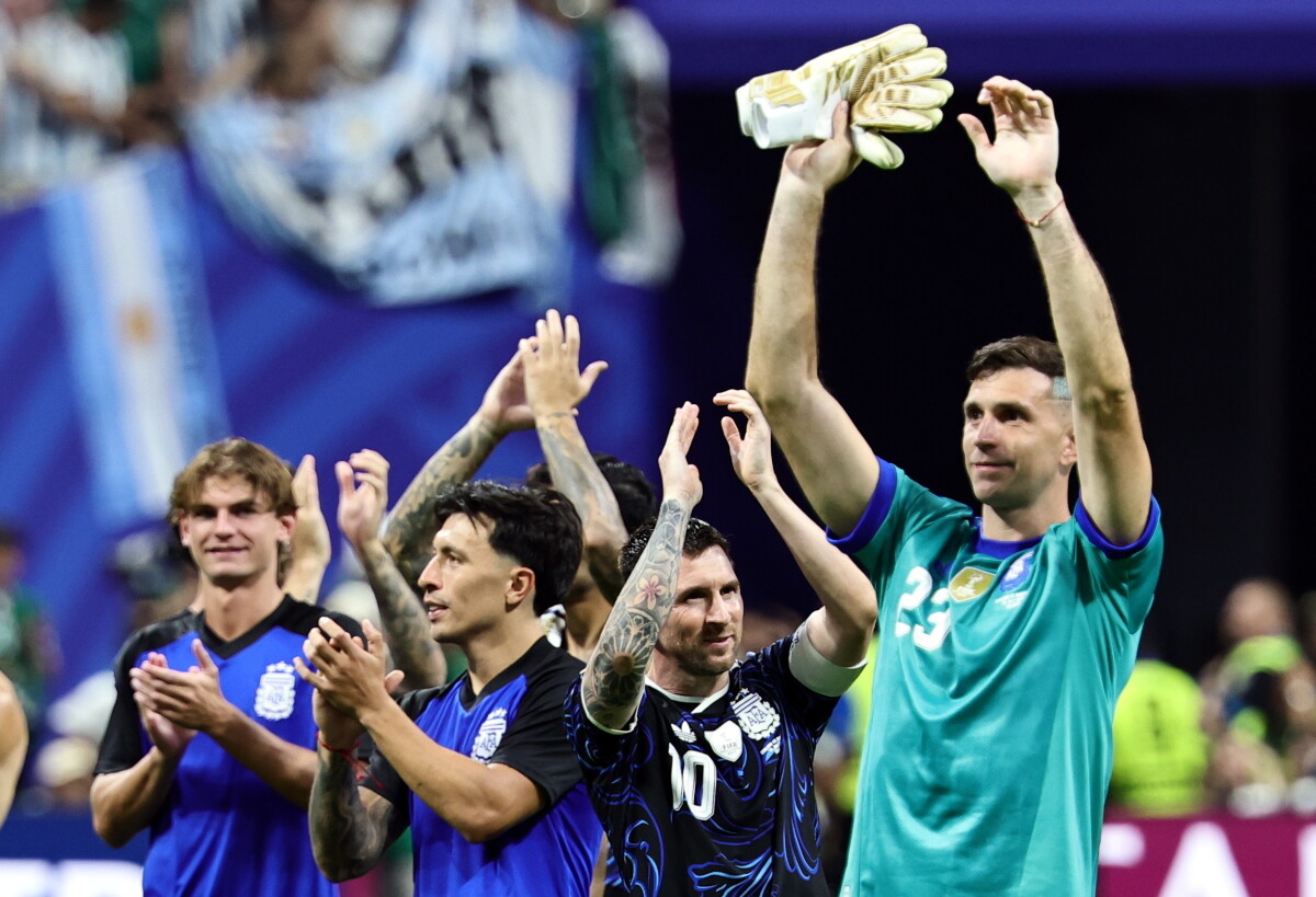 El festejo de Argentina tras la clasificación de Argentina a la final del Mundial 2026.