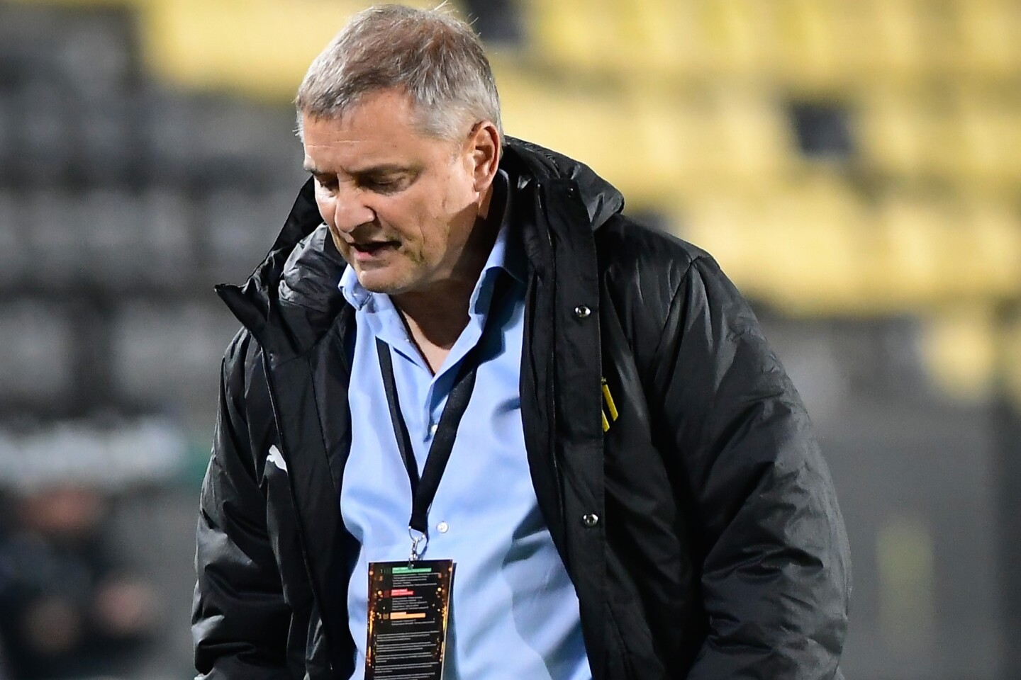 Diego Aguirre, técnico de Peñarol, en el partido ante Olimpia de Paraguay por Copa Libertadores en el Campeón del Siglo.
