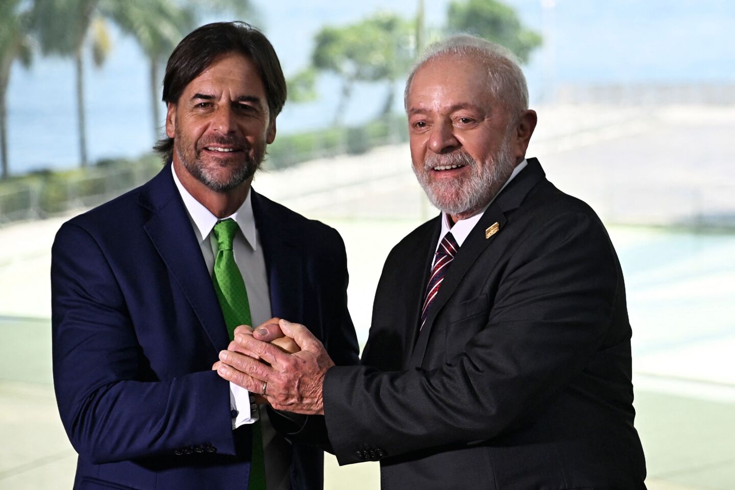 Luis Lacalle Pou y Lula da Silva