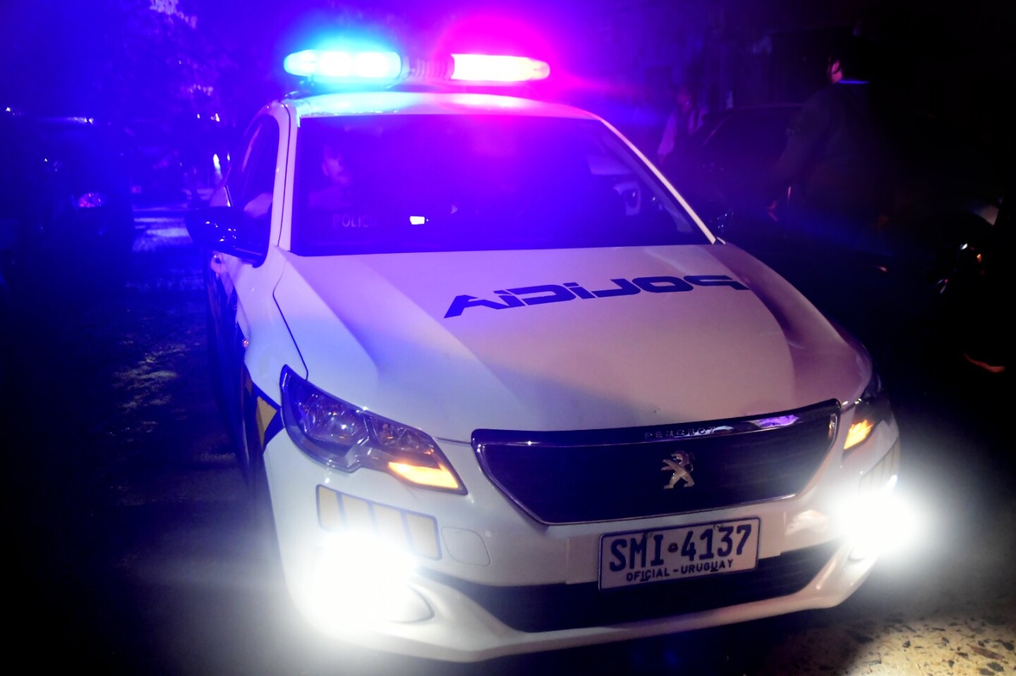 Patrullero durante un operativo policial.