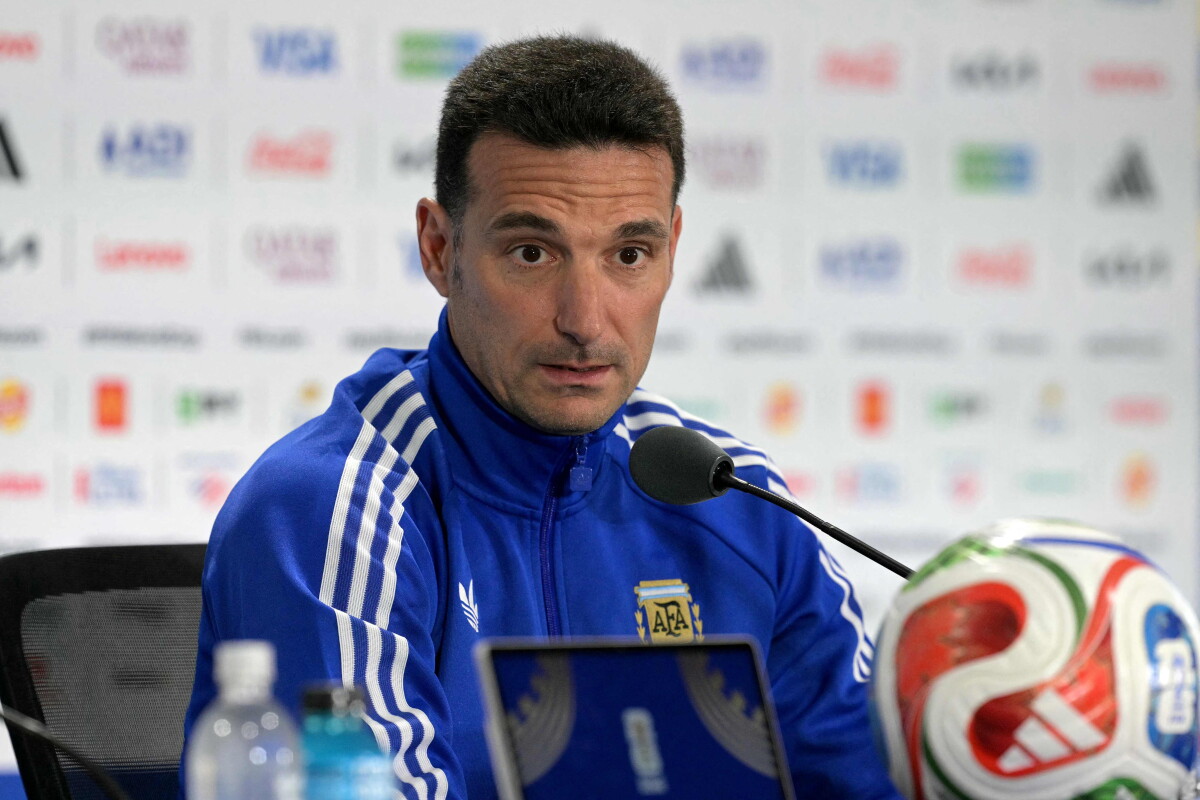 Lionel Scaloni en conferencia de prensa durante el Mundial 2026.