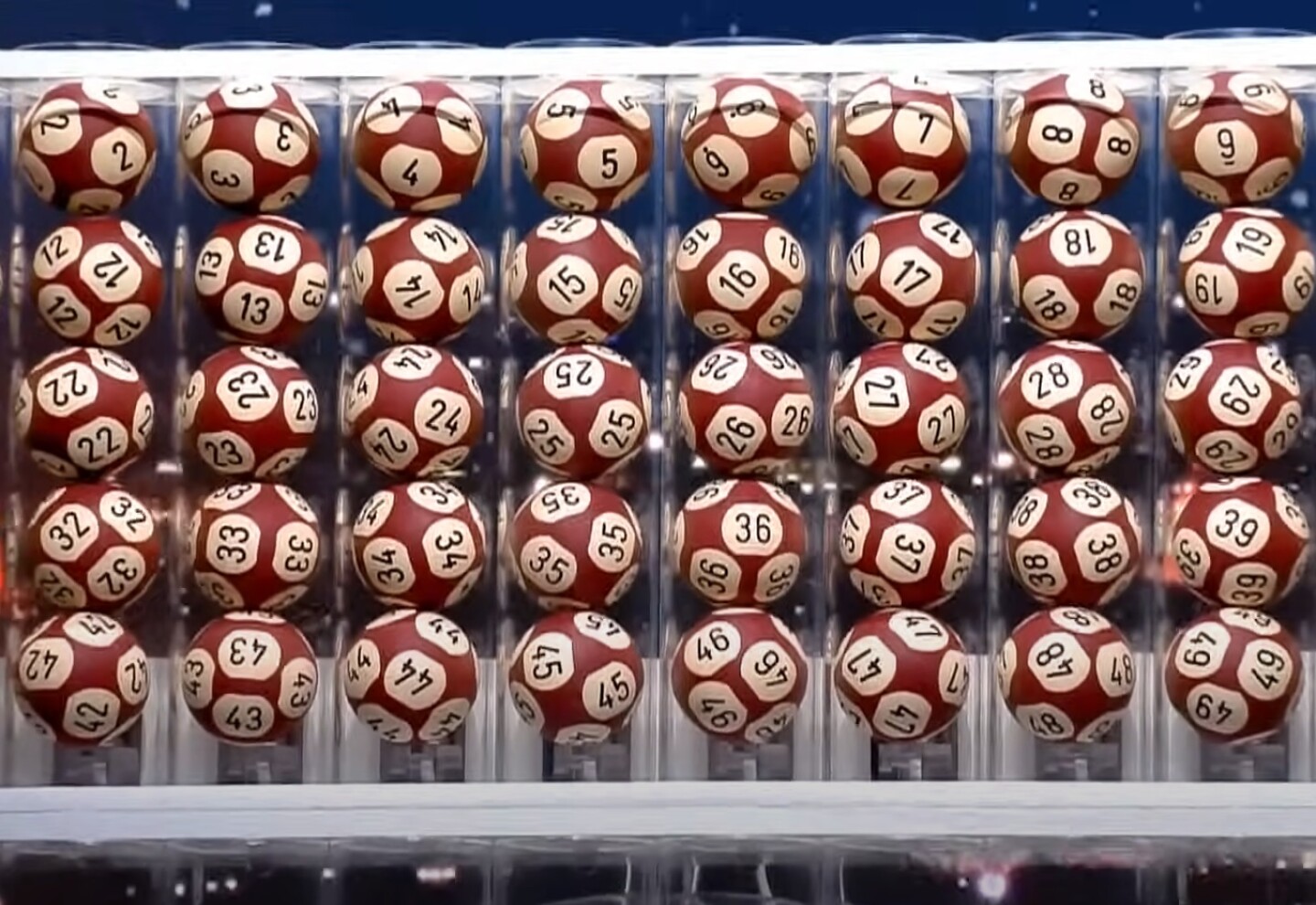 Bolillas del sorteo de Euromillones.