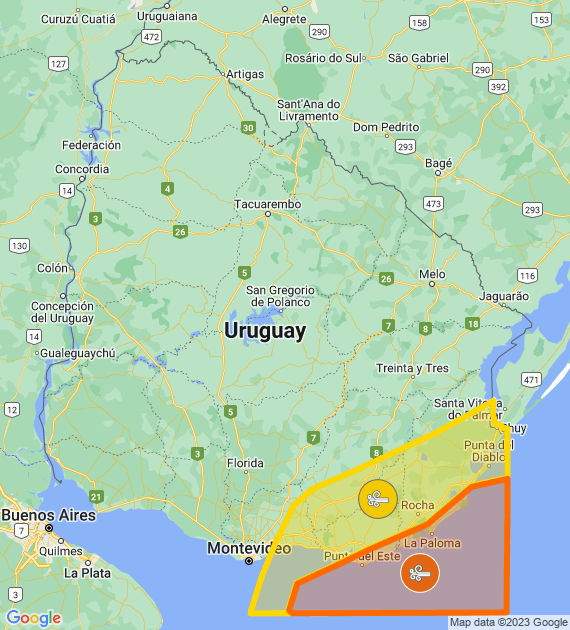 Alerta naranja se desplaza al océano