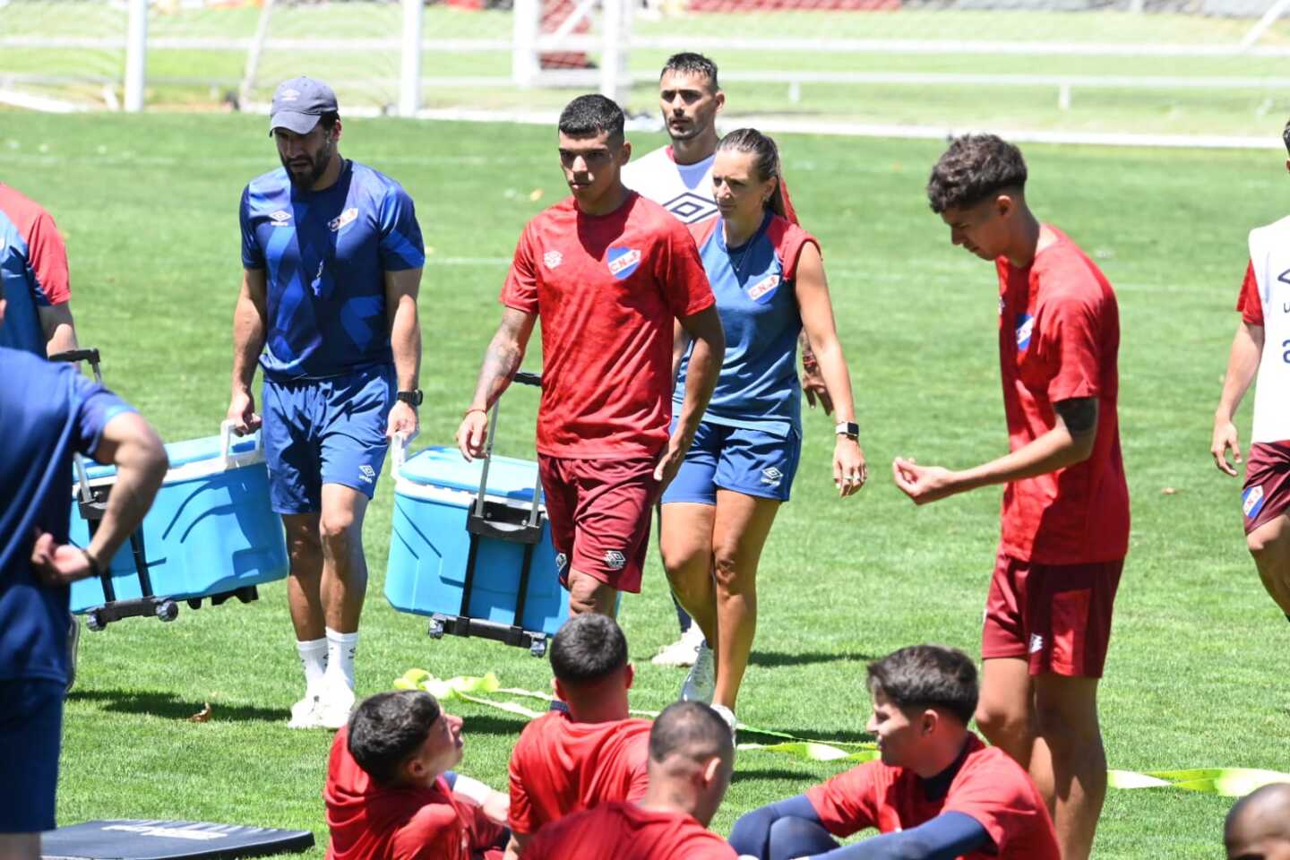 Mauricio Victorino en el comienzo de la pretemporada de Nacional.