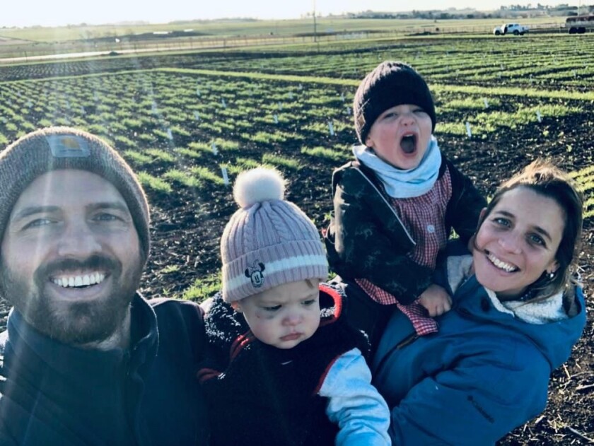 Paula Silva y su familia