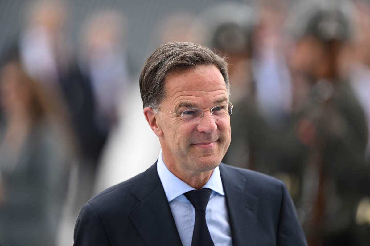 El secretario general de la OTAN, Mark Rutte, en la 36ª Cumbre de Jefes de Estado y de Gobierno de la OTAN en Ankara.